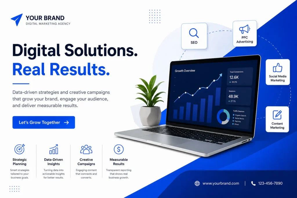 Business professional analyzing email marketing metrics in a modern workspace