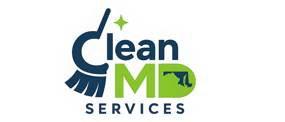 Clean MD Services logo featuring a broom icon, emphasizing cleanliness and service in Maryland, reflecting GoldCore Marketing's focus on optimizing user experience and conversion rates.