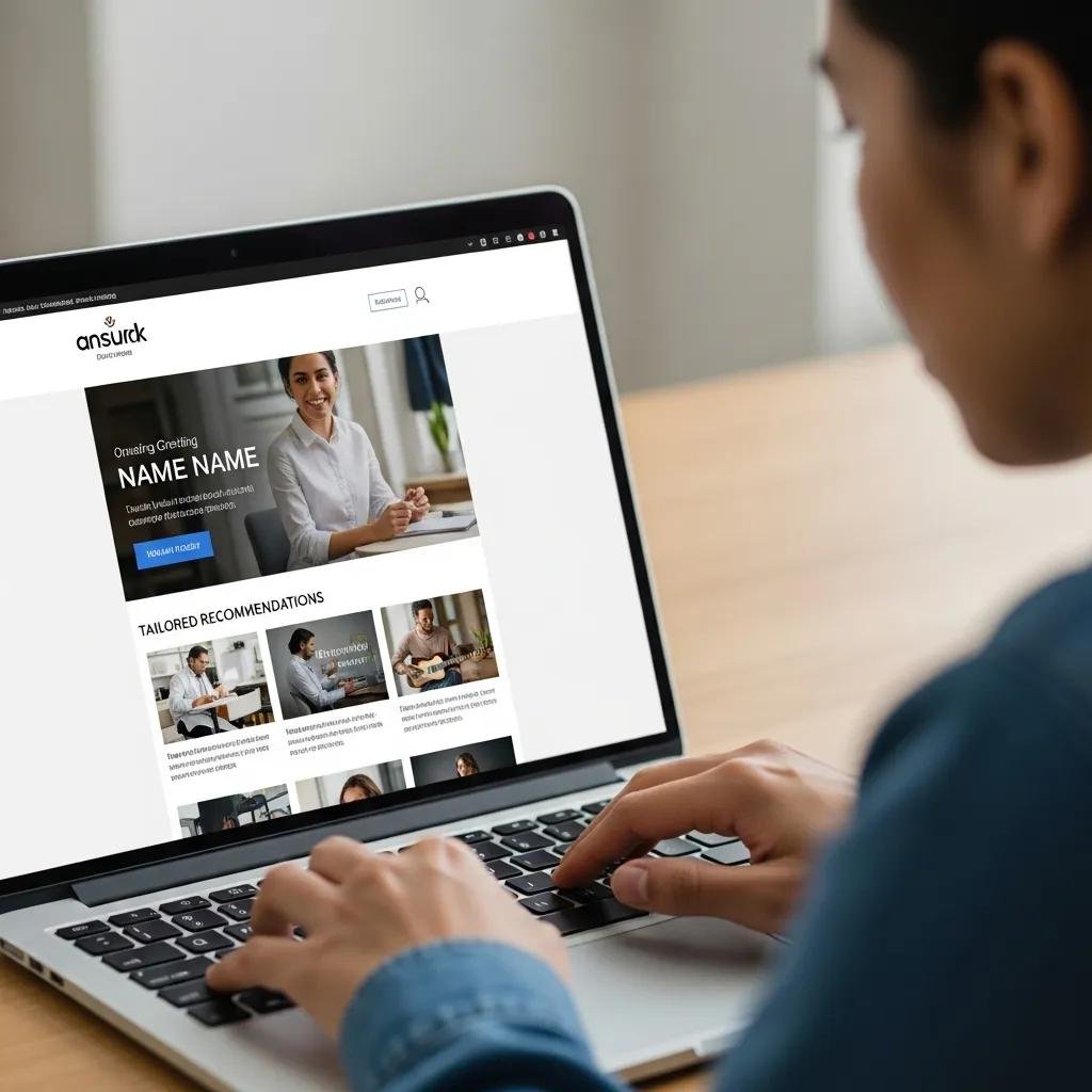 Person engaging with a personalized email campaign on a laptop, illustrating the impact of personalization on customer loyalty